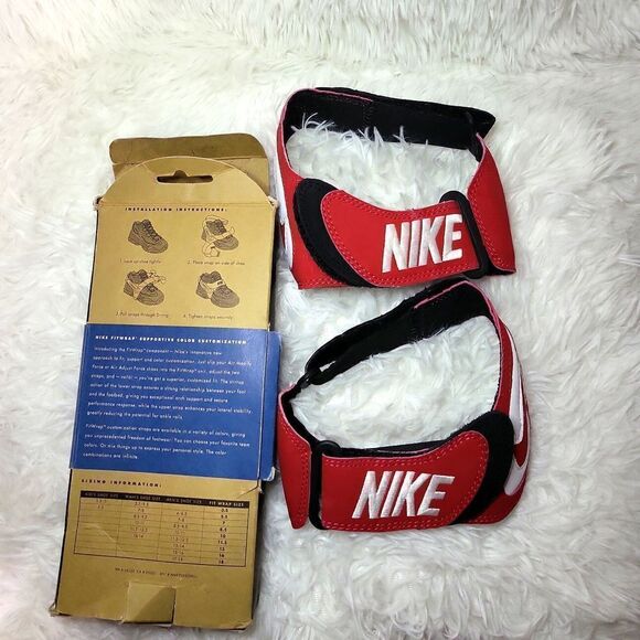 NIKE FIT WRAP VINTAGE 1990'S NWT RED ,WHITE,AND BLACK IN COLOR! - Picture 1 of 7